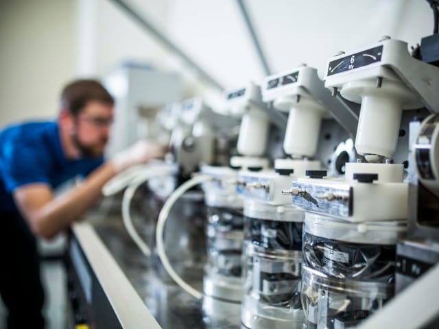 Product testing in a laboratory